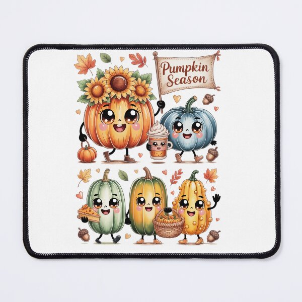 Item preview, Kawai Animated Pumpkins Celebrating Fall designed and sold by jkrphoto.
