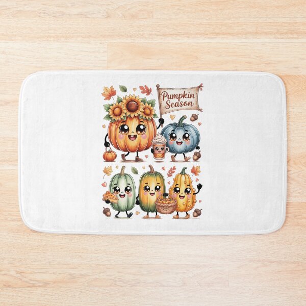 Item preview, Kawai Animated Pumpkins Celebrating Fall designed and sold by jkrphoto.