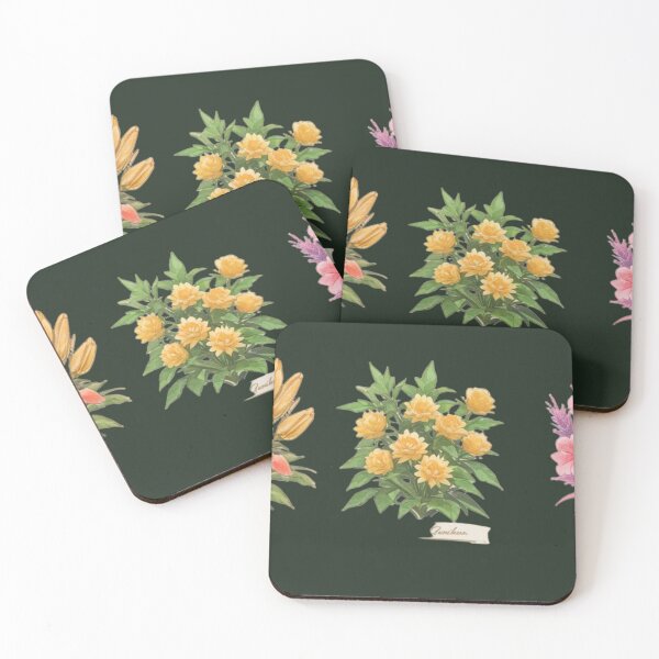 Item preview, Three Watercolor Botanical Illustrations on Black designed and sold by BLUESKY11a.