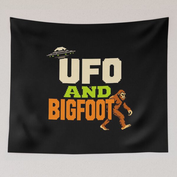 Item preview, UFO and Bigfoot – Funny Sasquatch Alien Cryptid Encounter designed and sold by AMICO77.