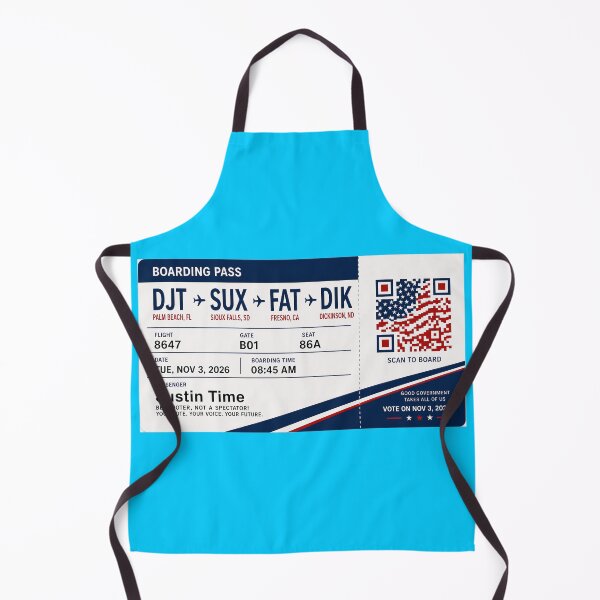 Item preview, ✈️ DJT → SUX → FAT → DIK Boarding Pass - LAST CALL FOR DEMOCRACY COLLECTION ✈️ - Passenger Justin Time designed and sold by WheelieGdArt.