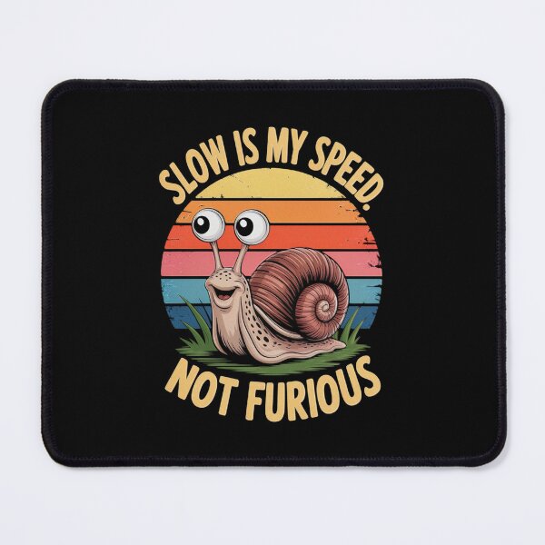 Item preview, Slow Is My Speed Funny Snail Vintage Retro designed and sold by MizoX7.