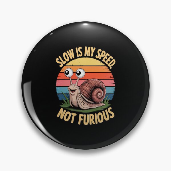 Item preview, Slow Is My Speed Funny Snail Vintage Retro designed and sold by MizoX7.