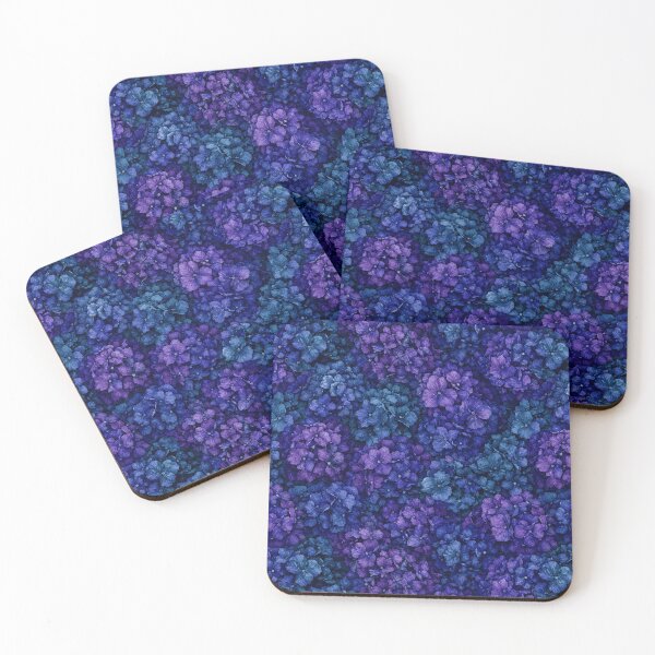 Item preview, Hydrangea Maximalist Dense Dark Watercolor Seamless Pattern designed and sold by Inkworksbyshery.