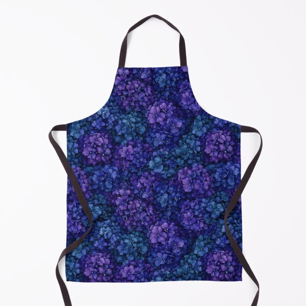 Item preview, Hydrangea Maximalist Dense Dark Watercolor Seamless Pattern designed and sold by Inkworksbyshery.