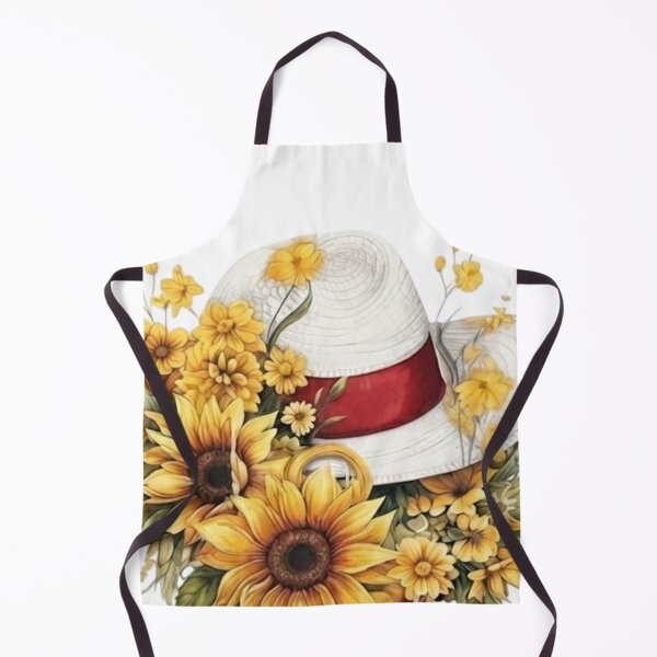 Item preview, Sunflowers and Hat Floral Illustration designed and sold by Golden Threads Studio.