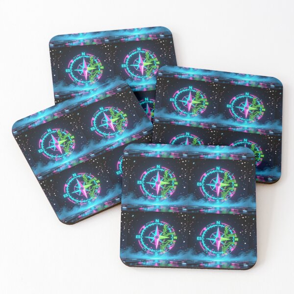 Item preview, Neon Compass Nautical Design  designed and sold by Heavens Blueprint & Designs.