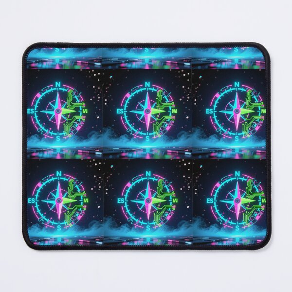 Item preview, Neon Compass Nautical Design  designed and sold by Heavens Blueprint & Designs.