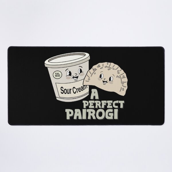 Item preview, A Perfect Pairogi | Vintage Cartoon Pierogi & Sour Cream Cute Pun designed and sold by Hallowed Artistry.