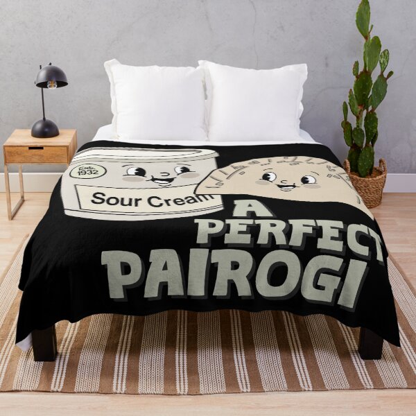 Item preview, A Perfect Pairogi | Vintage Cartoon Pierogi & Sour Cream Cute Pun designed and sold by Hallowed Artistry.