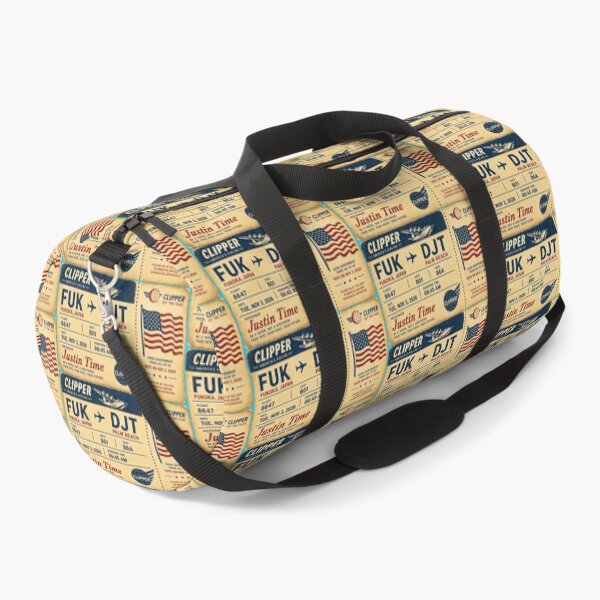 Item preview, ✈️ FUK → DJT Boarding Pass - LAST CALL FOR DEMOCRACY COLLECTION ✈️ - Vintage Classic Clipper - Passenger Justin Time designed and sold by WheelieGdArt.