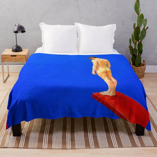 Item preview, Figure on Red Diving Board – Modern Swimming Art designed and sold by Moodzu.