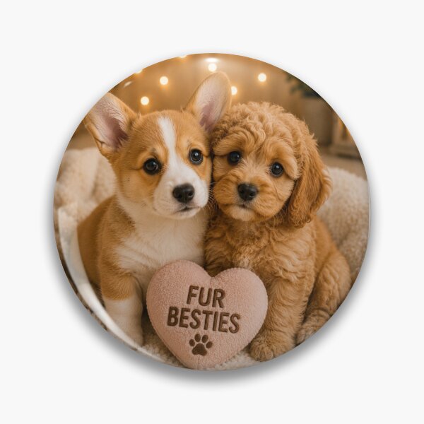 Item preview, Corgi and Cockapoo Puppy Fur Besties designed and sold by BagFactoryUK.