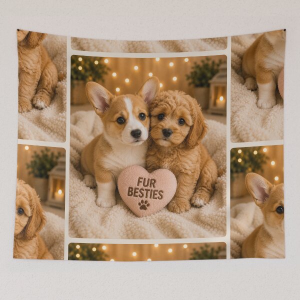 Item preview, Corgi and Cockapoo Puppy Fur Besties designed and sold by BagFactoryUK.