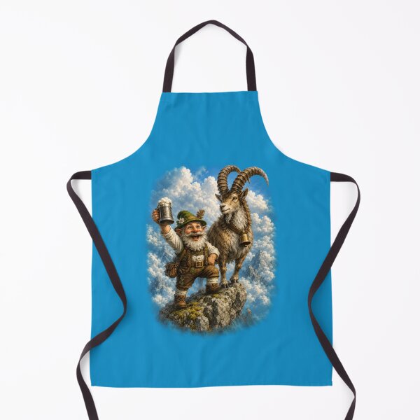 Item preview, King of the Peaks – Bavarian Gnome and Alpine Ibex designed and sold by Alpine-Ink.