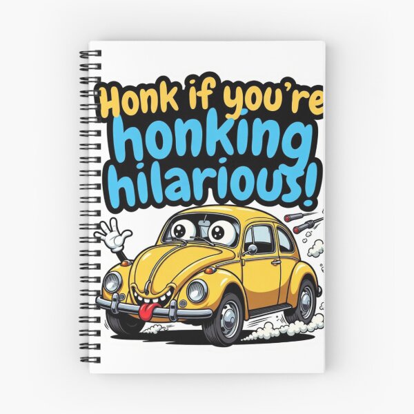 Item preview, Honk If You're Honking Hilarious Cartoon Car designed and sold by ExploreAura Studio.