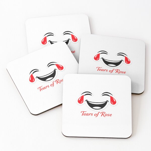 Item preview, Tears of joy face in black and white with tears of rose wording  designed and sold by wallartofmio.