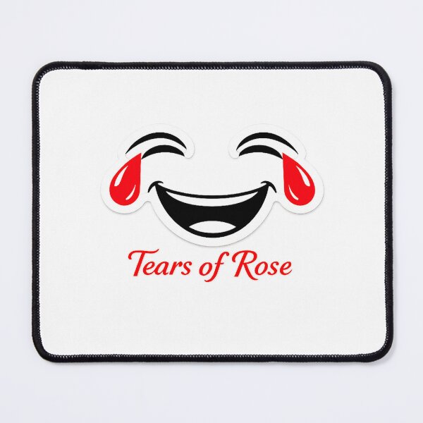 Item preview, Tears of joy face in black and white with tears of rose wording designed and sold by wallartofmio.