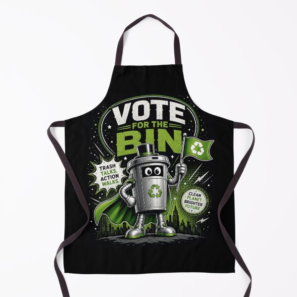 Item preview, Vote for the Bin – Funny Original Sci-Fi Trash Mascot designed and sold by LatestDesign95.
