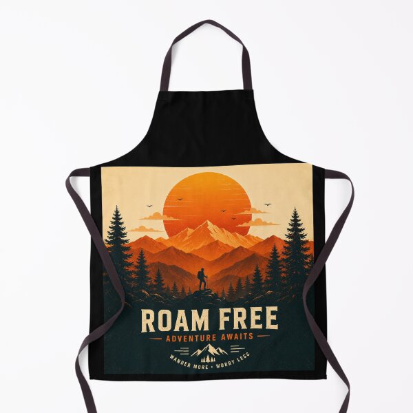 Item preview, Roam Free Adventure Awaits | Vintage Mountain Hiking Retro T-Shirt designed and sold by ZafTeez.