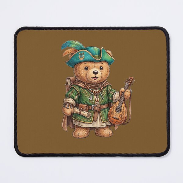 Item preview, Teddy Bear Bard Adventurer RPG Sticker designed and sold by AestheticRPG .