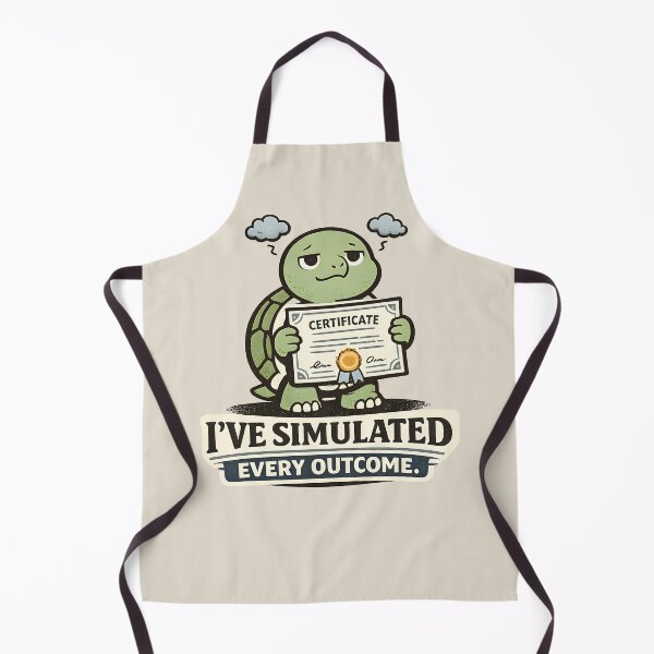 Item preview, Certified Overthinker Turtle Shirt, I've Simulated Every Outcome, Funny Anxiety Quote Tee, Overthinking Humor, Cute Turtle Graphic, Mental Health Gift designed and sold by MAD's Recreation Studio.