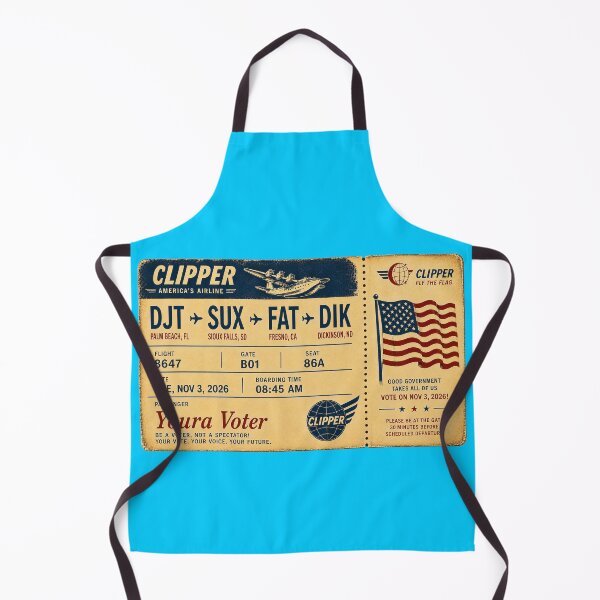 Item preview, ✈️ DJT → SUX → FAT → DIK Boarding Pass - LAST CALL FOR DEMOCRACY COLLECTION ✈️ - Vintage Classic Clipper - Passenger Passenger Youra Voter designed and sold by WheelieGdArt.