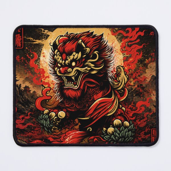 Item preview, Guardian Lion: Symbol of Strength and Protection designed and sold by Fei Long Design Hub.