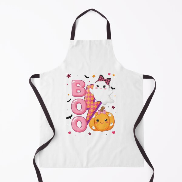 Item preview, Cute Kawaii BOO Ghost & Smiling Pumpkin – Pink Halloween Lightning Bolt Illustration designed and sold by Snifferius.