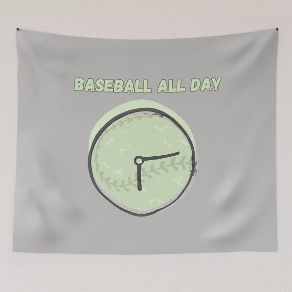 Item preview, Baseball All Day Baseball Clock Vintage T-Shirt | Funny Baseball Fan Gift designed and sold by emiliacreations.