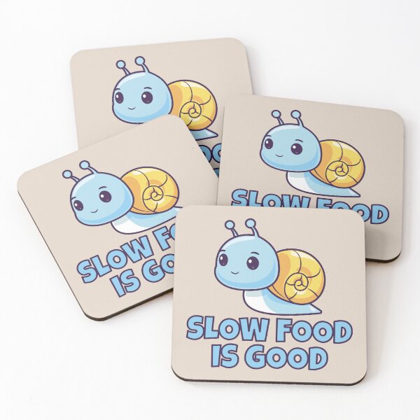 Item preview, Slow Food Funny Snail Illustration – Fast Food Parody Humor Design 7 designed and sold by WordPlayStudio.