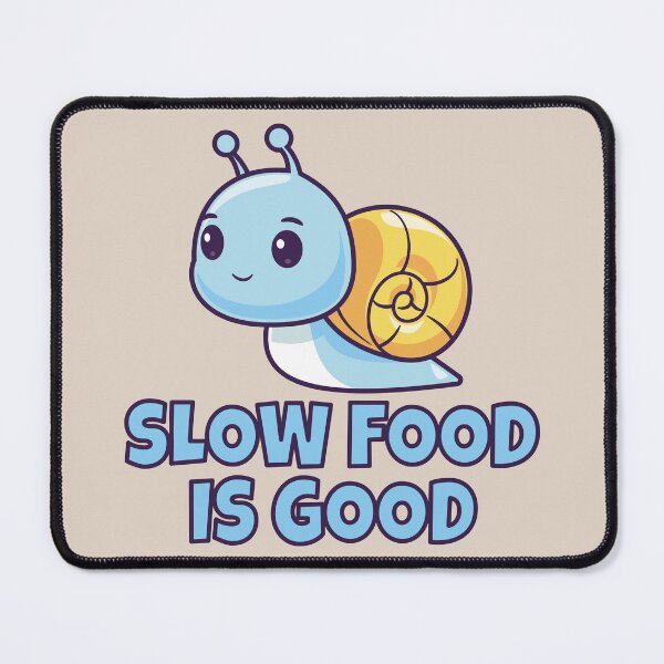 Item preview, Slow Food Funny Snail Illustration – Fast Food Parody Humor Design 7 designed and sold by WordPlayStudio.