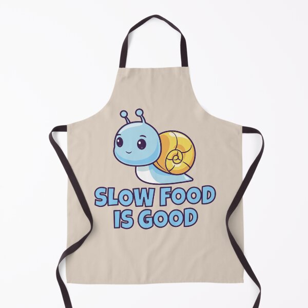 Item preview, Slow Food Funny Snail Illustration – Fast Food Parody Humor Design 7 designed and sold by WordPlayStudio.