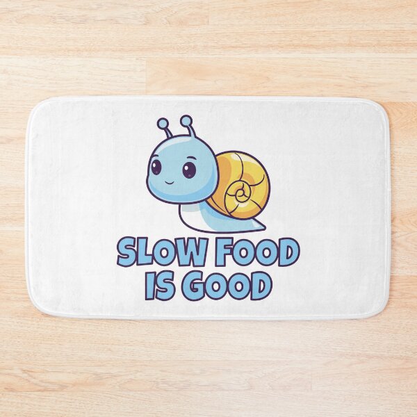 Item preview, Slow Food Funny Snail Illustration – Fast Food Parody Humor Design 7 designed and sold by WordPlayStudio.