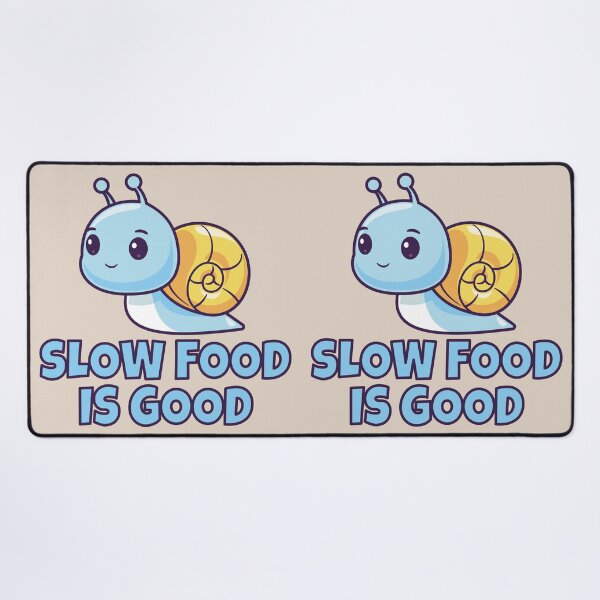 Item preview, Slow Food Funny Snail Illustration – Fast Food Parody Humor Design 7 designed and sold by WordPlayStudio.