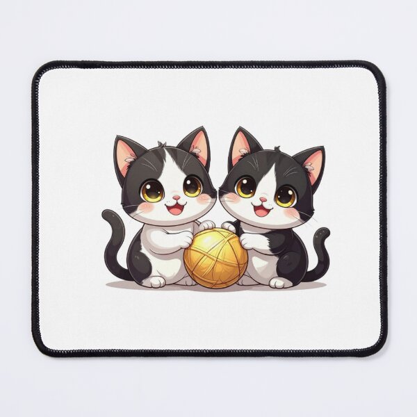 Item preview, Kawaii Twin Cats Playing with Yarn designed and sold by PrintforDesign.