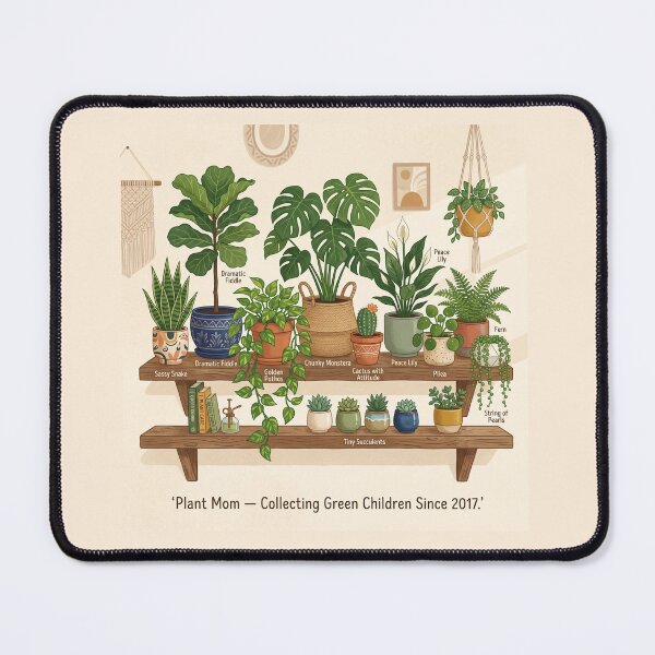 Item preview, Plant Mom Shirt – Houseplant Shelf Collection Personalized Plant Lover Tee designed and sold by DmaarGroup.
