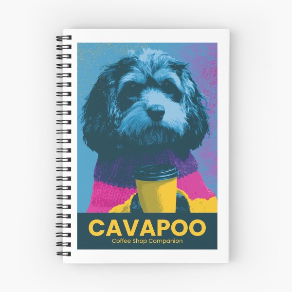 Item preview, Cavapoo Coffee Shop Companion Art designed and sold by MarkedArtPrints.