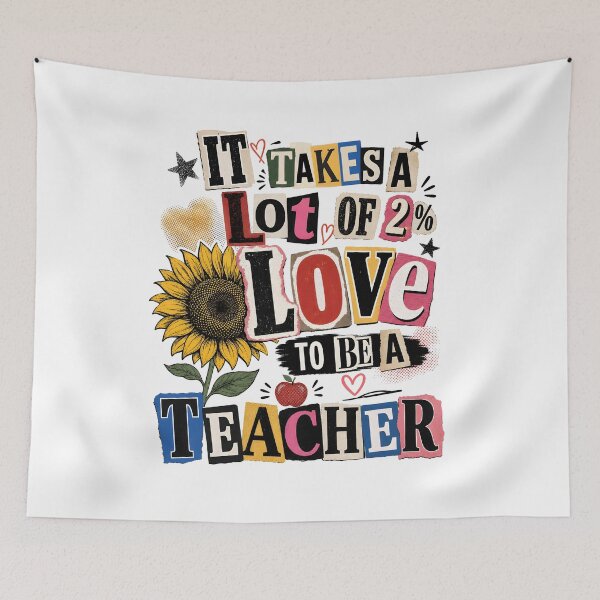 Item preview, It Takes a Lot of Love to Be a Teacher | Retro Sunflower Teacher Appreciation Design designed and sold by Ahmed-DARWISH.