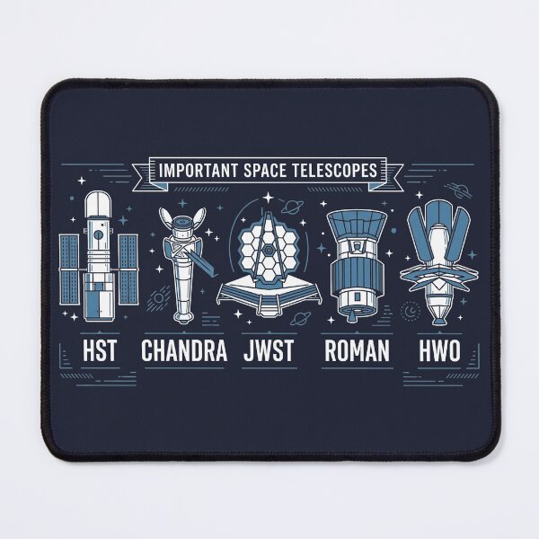 Item preview, Important Space Telescopes NASA Astronomy Infographic Blueprint designed and sold by KiwiRider.