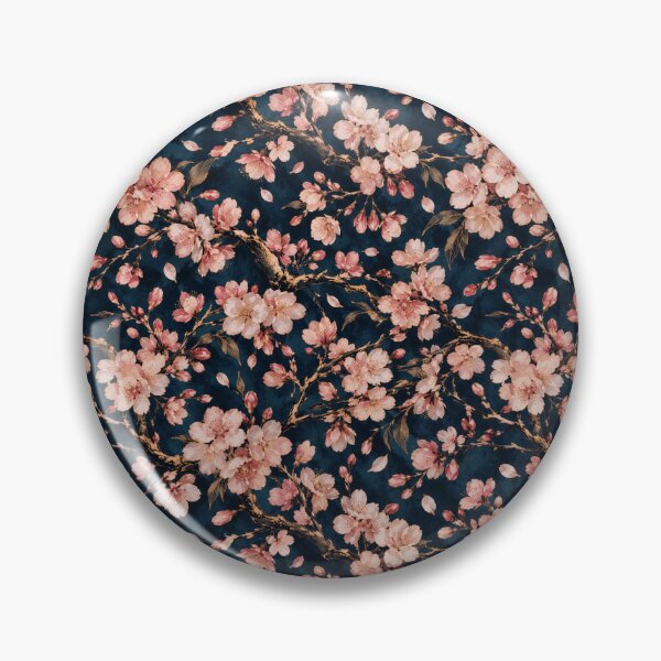 Item preview, Cherry Blossom Gold Ink Japanese Seamless Pattern designed and sold by Inkworksbyshery.