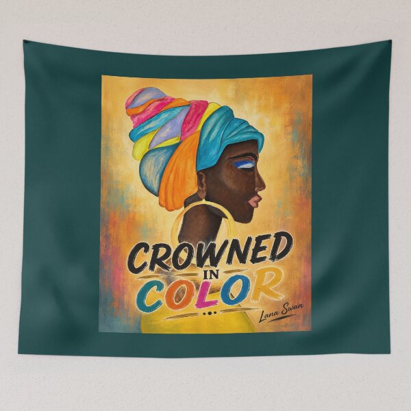 Item preview, CROWNED IN COLOR | Original Oil Portrait by Svetlana Shavrina | Fine Art Print designed and sold by BlueberrySwan.