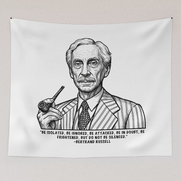 Item preview, Bertrand Russell - Free Speech Philosophical Design designed and sold by Deviant Logic Design.