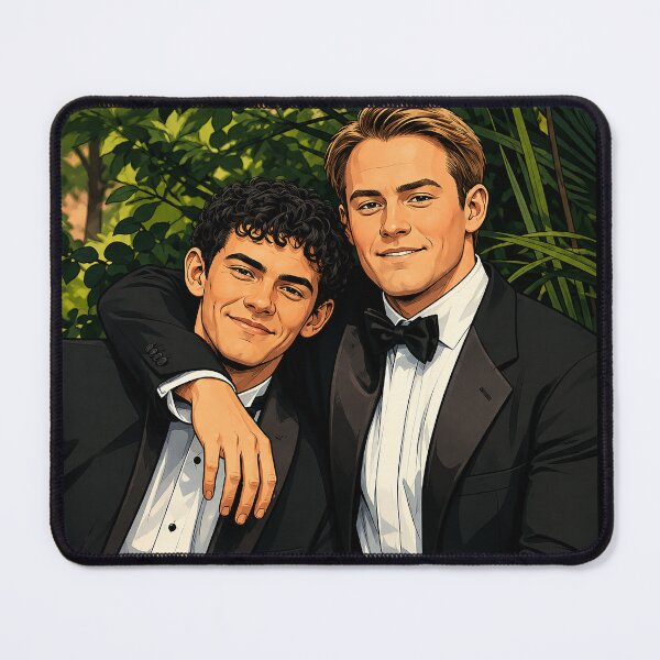 Item preview, Nick (Kit Connor) and Charlie (Joe Locke) from Heartstopper at the ball (fan art) designed and sold by PopCultureAndStuff.