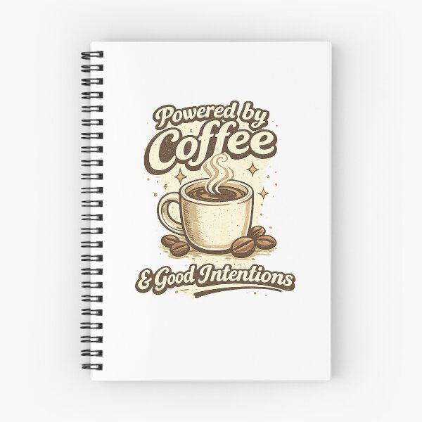 Item preview, Powered by Coffee & Good Intentions | Retro Coffee Lover Design designed and sold by ✨ Daily Vibe Studio ✨.