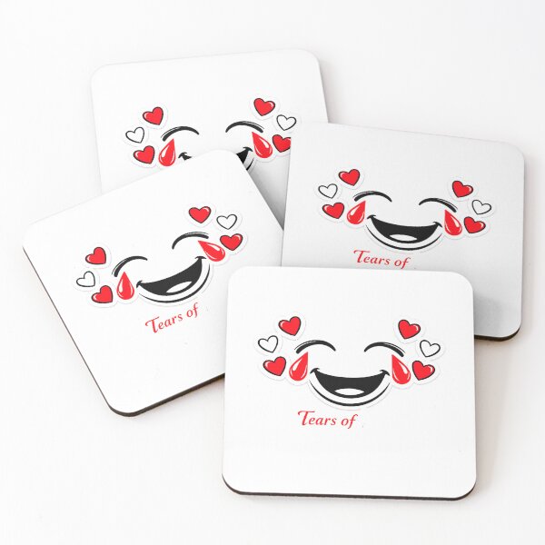 Item preview, Tears of wording in black and white face emoji with smile and hearts  designed and sold by wallartofmio.