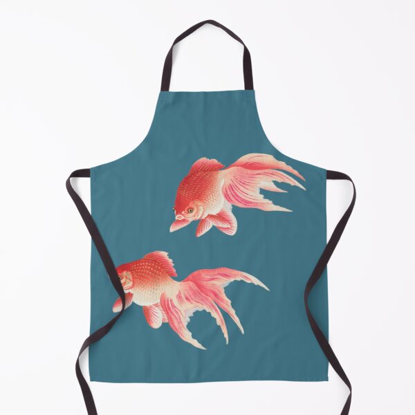 Item preview, Japanese Animal Art - Goldfish - Modern Ukiyo-e - Japandi, Turquoise designed and sold by Black Swallow.