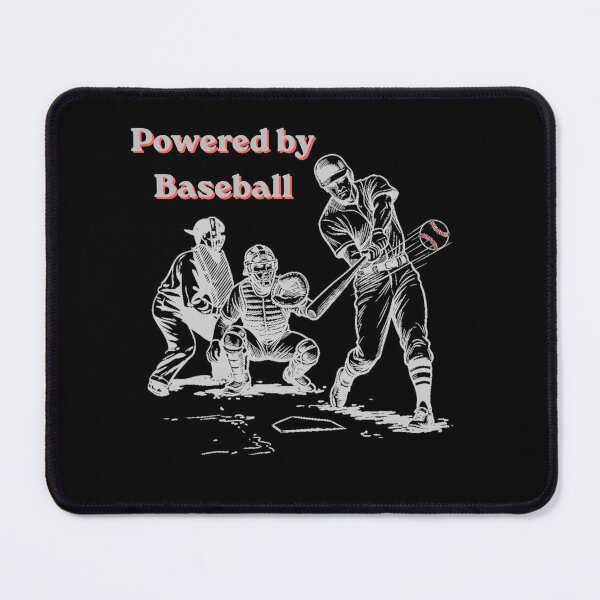 Item preview, Powered by Baseball | Vintage Baseball Player | Sports Fan Graphic T-Shirt designed and sold by emiliacreations.