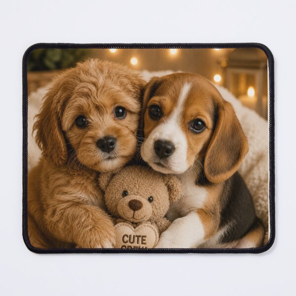 Item preview, Cute Puppy Duo Cute Crew Friends designed and sold by BagFactoryUK.