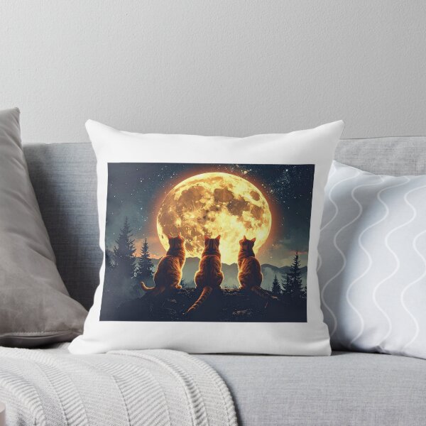 Item preview, Three Cats Under the Giant Moon designed and sold by PrintforDesign.